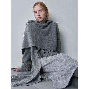 WOOL HOODY BOLERO (Grey)