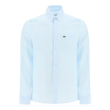 라코스테 Mens shirt Lacoste light linen shirt AZZURRO CHIARO CH5692 LQ