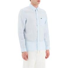 Mens shirt Lacoste light linen shirt AZZURRO CHIARO CH5692 LQ