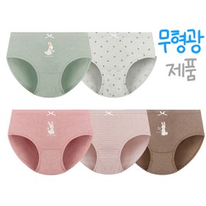 여아용 무형광 순면 삼각 팬티 5p 90사이즈