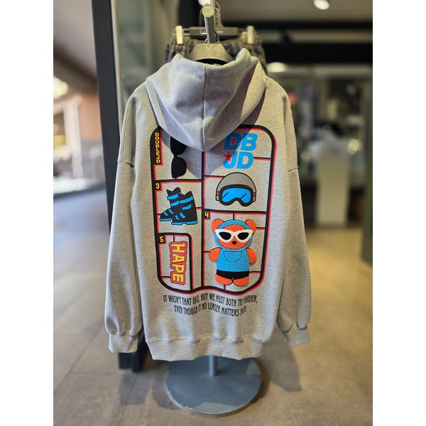 [시흥점] 부클 선글라스 하입베어 오버핏 후드티 (남여공용) /JGET30904GY