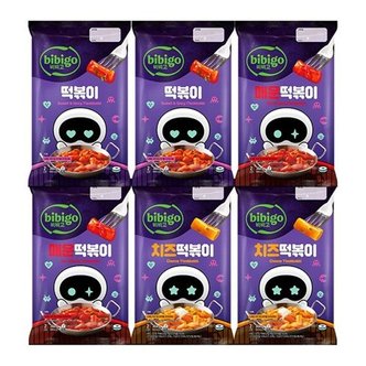 CJ제일제당 비비고 우떠 떡볶이 2개 +매운떡볶이 2개 +치즈떡볶이 2개 (상온)