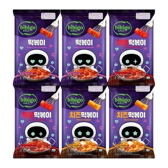 CJ제일제당 비비고 우떠 떡볶이 2개 +매운떡볶이 2개 +치즈떡볶이 2개 (상온)