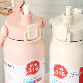 [무료배송]원터치 벤티사이즈 텀블러 1000ml(빨대포함) / 3종 택