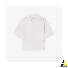 라코스테 여성 반팔 집업 가디건 [OFFWHITE 오프화이트]