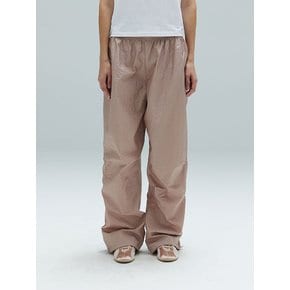 ZOE GLOSSY PARACHUTE PANTS - PINK