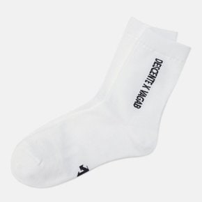 양말 BQC SQ223HSO50-WHT [DESCENTE X 김정윤 작가] 쿨 메쉬 크루 삭스 / WHITE