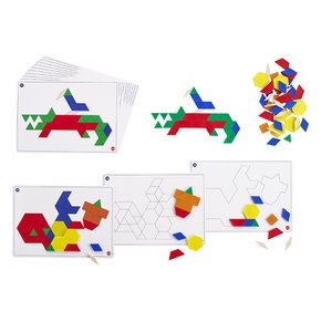 ssg[EDX] 패턴블록카드세트112피스 홈스쿨링 수학 도형 활동카드 실꿰기 인지발달 학습교구