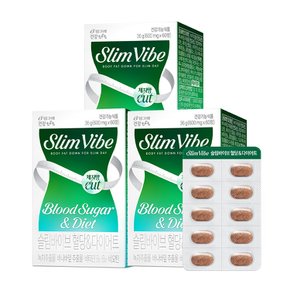 슬림바이브 혈당 다이어트 체지방감소 녹차카테킨 60정 3개