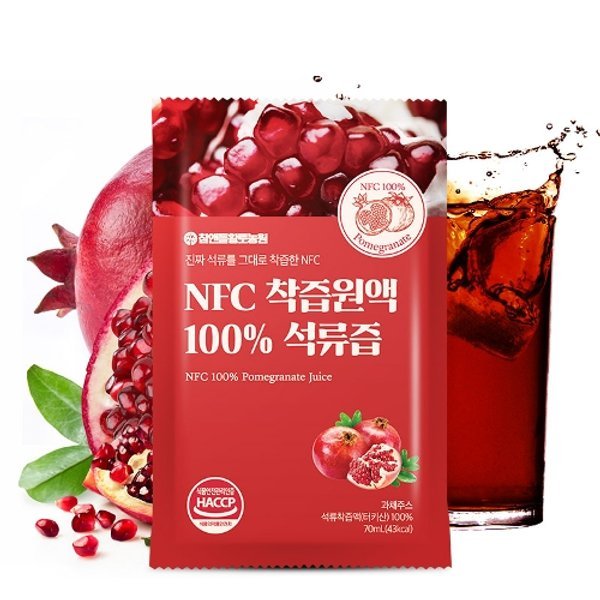 (100포)NFC 착즙 100 석류즙 70ml 100포 1박스