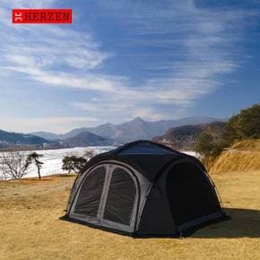 라운지쉘터 S6 / 에르젠 대표쉘터 4면 출입문 탈착과 천장 TPU 루프 장착