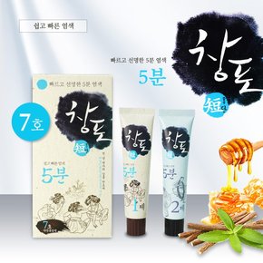 중외제약 창포단 5분 7호 자연흑갈색 50g 친환경 프리미엄 새치염색약