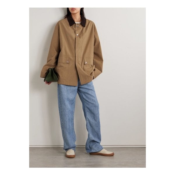 프랭크 스웨이드 트리밍 코튼 캔버스 재킷 탠 브라운 1647597357670648