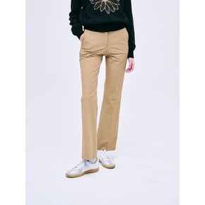 SLIM FIT BOOT CUT PANTS_BEIGE BLACK