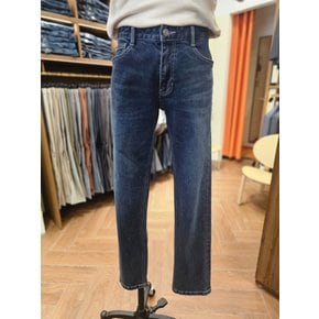 [여주점] 코오롱 브렌우드 남성 에센셜스 스탠다드핏 세로 슬럽 네이비 데님 팬츠 BRPDX25172NYX