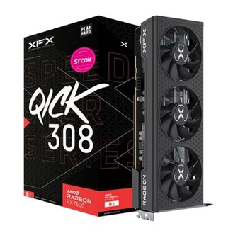  XFX 라데온 RX 7600 QICK 308 BLACK D6 8GB  (3개 팬 3년무상 품질 보증)