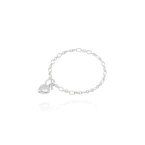 Randy G Heart 925 Silver Bracelet