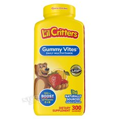 릴크리터스 꾸미 구미 바이트 비타민 300젤리 LIL CRITTERS GUMMY VITES MULTIVITAMIN DIETARY S