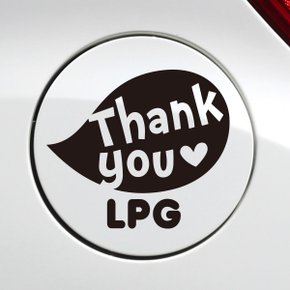 주유구 땡큐말풍선 LPG / 주유구스티커 자동차스티커