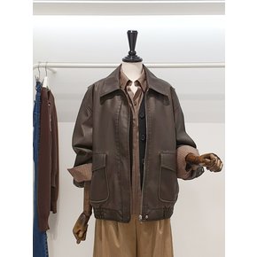 [파주점] 쥬크 주크 루즈핏 빈티지 페이크레더 자켓 V254PSF958