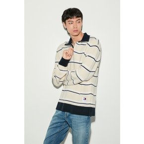 남성 스트라이프 하프집 스웨터 T32E6KTO11TMT1 TOMMY JEANS