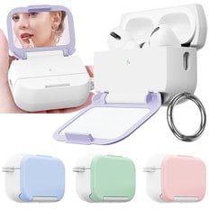 수나르 에어팟 프로 1 2 3 4세대 심플 미러 거울 거치대 카라비너 키링 케이스