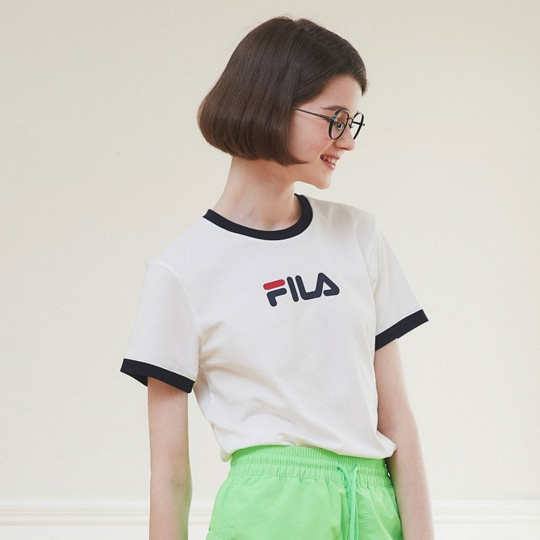 휠라 [Fila] Fs2Rsd2151F_헤리티지 로고 반팔 티(화이트/레드/그린), 신세계적 쇼핑포털 Ssg.Com