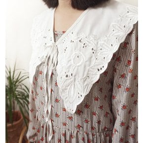 아일렛 플라워자수 긴 카라 케이프n414