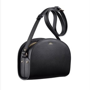 A.P.C. Demi-lune Saffiano leather bag F61048 / noir