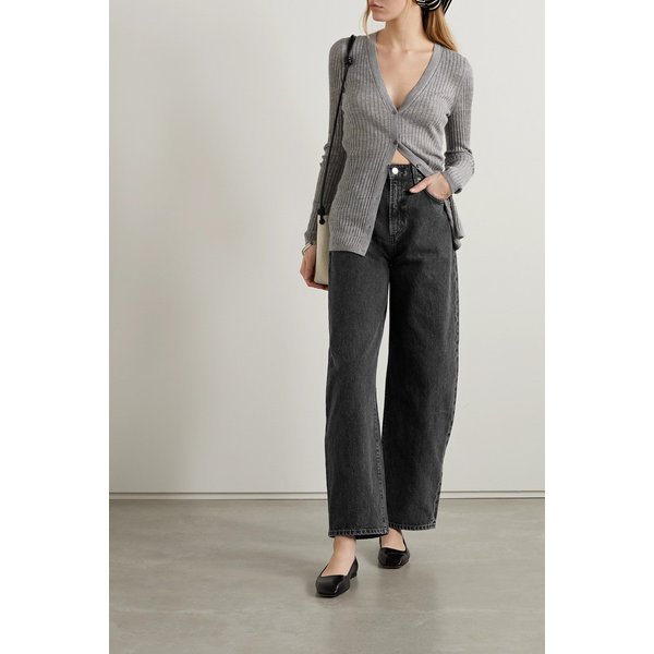 골드사인 이드리스 하이 라이즈 와이드 진 블랙 1647597300543599