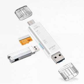 3in 멀티 USB2.0 C타입 OTG 블랙박스 TF 카드리더기