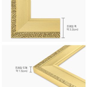 3x5 사진액자 (앤틱 퓨어골드) 가족웨딩인테리어탁상 (퍼즐사랑)