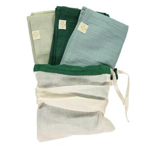 아트박스/카모마일 런던 Multi Pack towel - mint & light teal & forest (56x56cm)