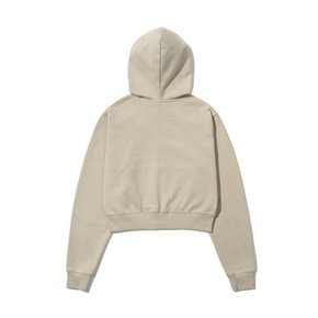 STITCH CROP HOOD ZIPUP_SAND