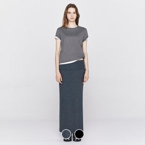 165901 여 립 레이온 코튼 폴리 롱 스커트