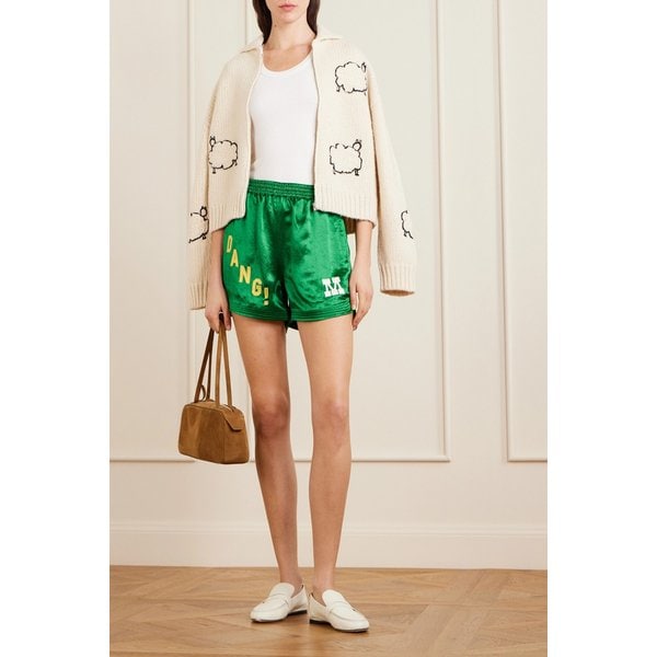 스타 플레이어 자수 새틴 쇼츠 46376663163046482