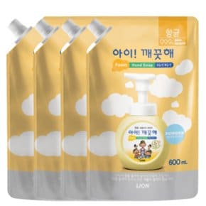 아이깨끗해 항균 폼핸드솝 순 600ml(리필) 4개