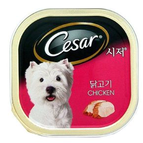 시저 통조림 캔 강아지 간식 닭고기 100g 24개 1박스 (WD2856D)