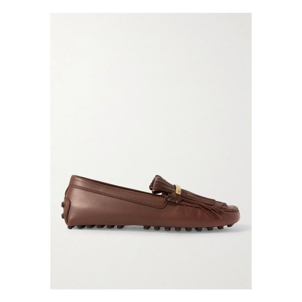 고미노 장식 프린지 가죽 로퍼 브라운 46376663162854990