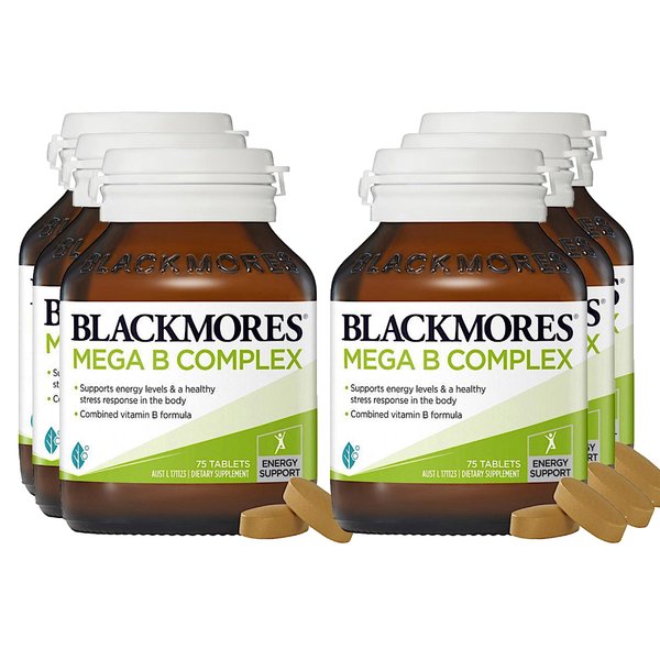 블랙모어스 메가 B 컴플렉스 비타민B 75정 6개
