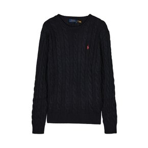 [폴로 랄프로렌] FW25 남성 포니 자수 케이블 니트 710775885 012