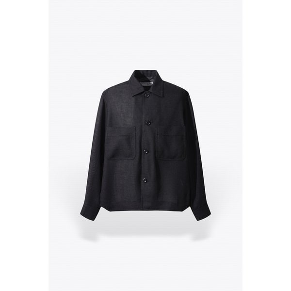 [여주점] [이로] 남성 LINEN LIKE 세미오버 셔켓 IQJAA24702BKX