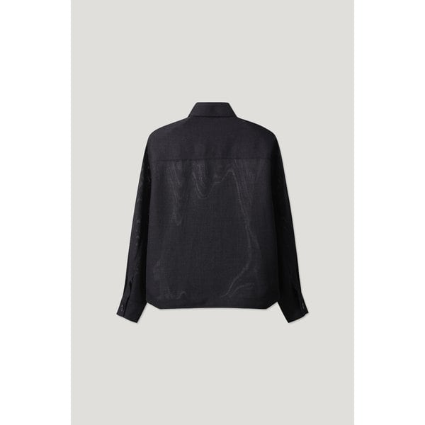 [여주점] [이로] 남성 LINEN LIKE 세미오버 셔켓 IQJAA24702BKX