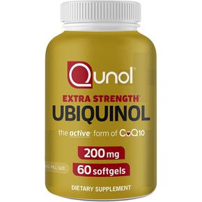 [해외직구] Qunol 큐놀 엑스트라 스트랭스 유비퀴놀 코큐텐 200mg 60소프트젤 Ubiquinol CoQ10 200mg 60 Softgels