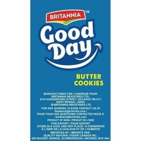 [해외직구] Britannia  Good  Day  버터  쿠키  패밀리  팩  21.2온스  600g  아침  식사  앤  티  타임  스낵  맛있는  식료품  쿠키  할랄  앤  채식주의자에게  적합  팩  1