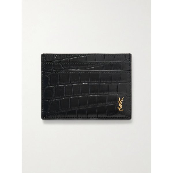 로고 장식 크로크-이펙트 페이턴트 가죽 카드지갑 46376663163045304