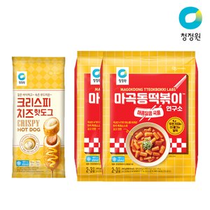 청정원 마곡동떡볶이 연구소 매콤달콤국물 432g x 2개 + 핫도그(5입)