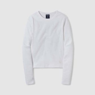 후아유 Ribbed Long Sleeve T-shirt  WHLAE2328F