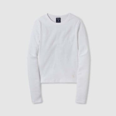 후아유 Ribbed Long Sleeve T-shirt  WHLAE2328F