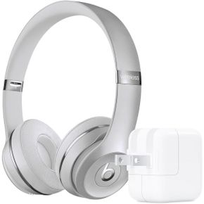 미국 비츠 헤드셋 Beats Solo3 Wireless in Silver with Apple 12W USB Power Adapter 1682449